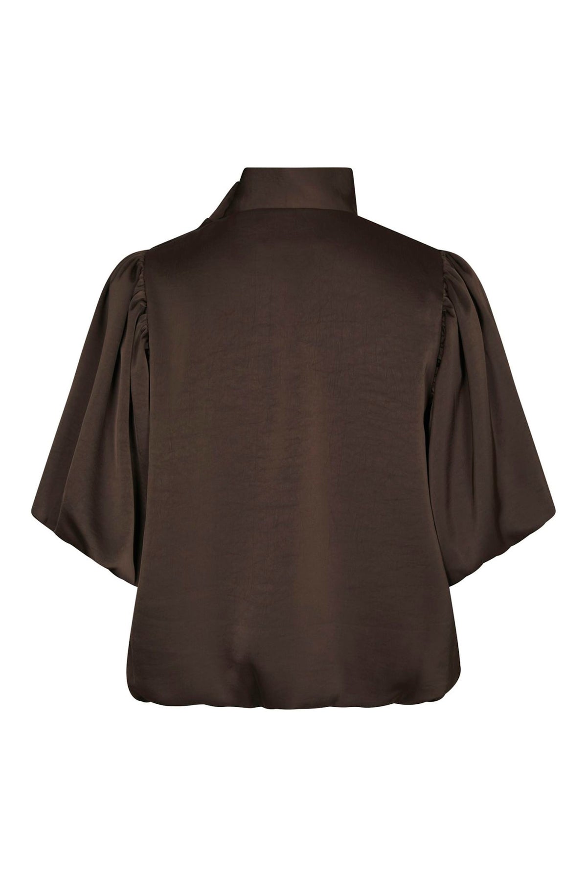 Parisa Heavy Sateen Blouse Dark brown - 170396