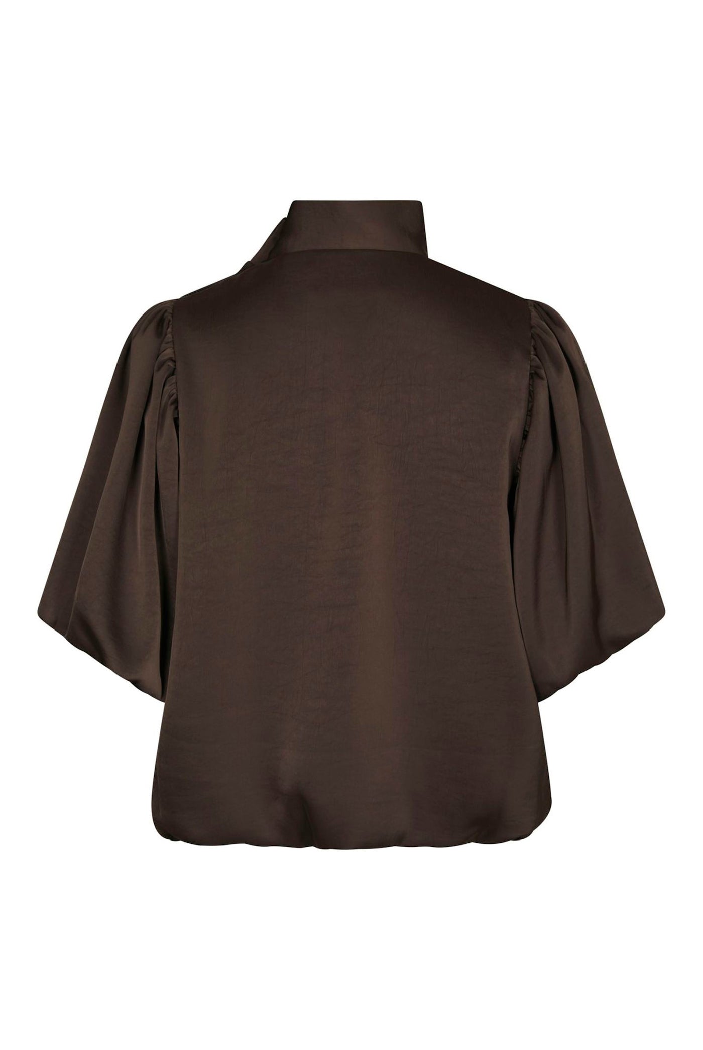 Parisa Heavy Sateen Blouse Dark brown - 170396