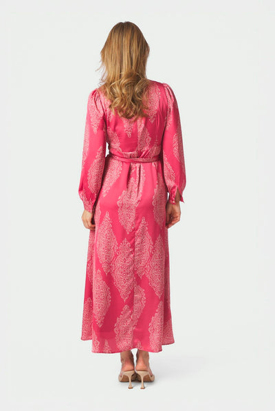 Bretti Paisley Drop Dress Cherry Pink - 168466 Thumbnail
