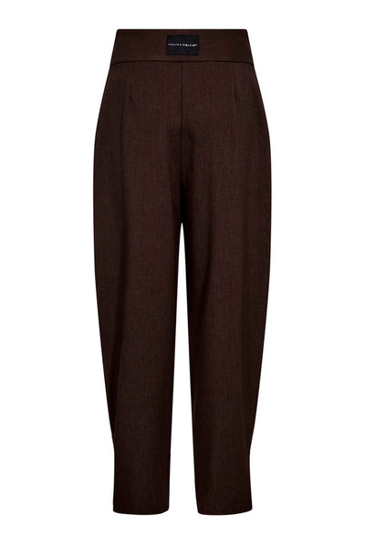 Zeppe Pleat Pant Mocca Melange - HL10789 Thumbnail