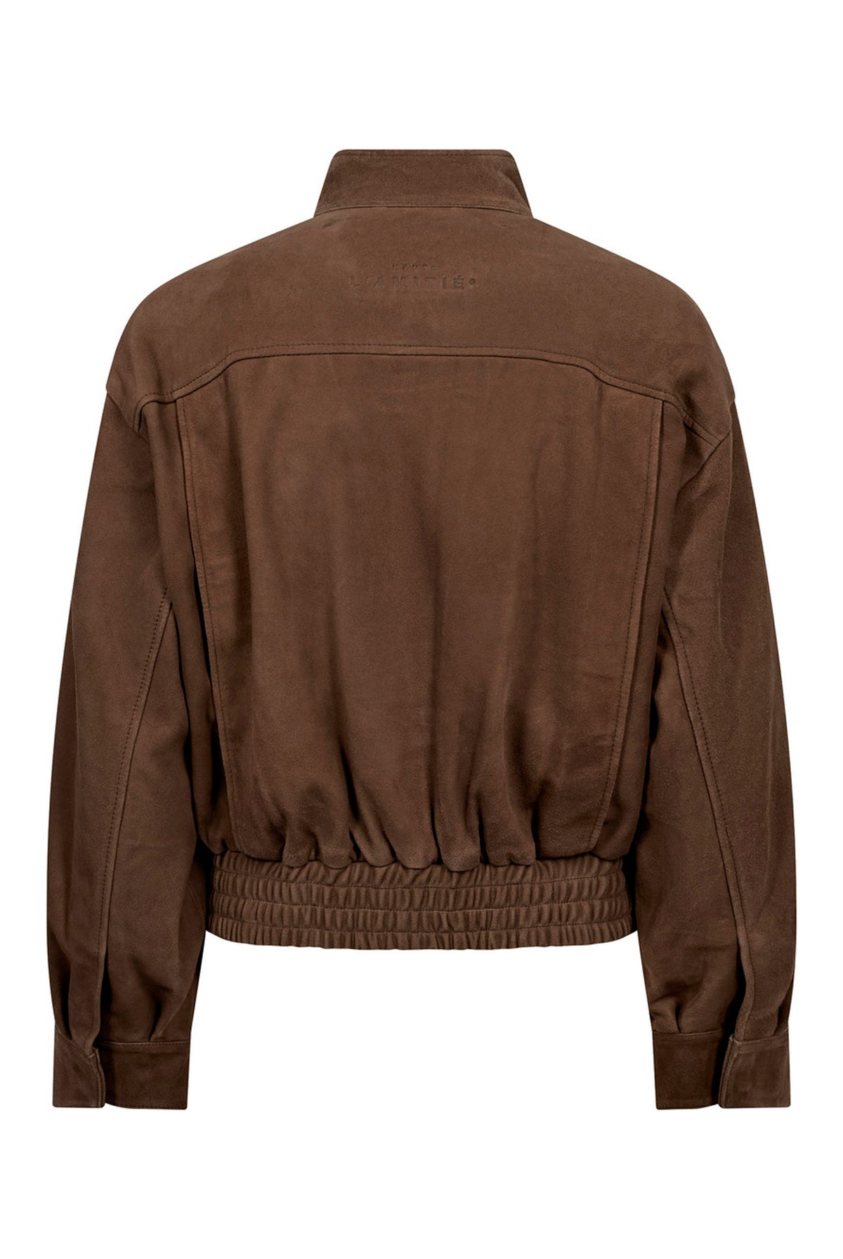 Suede Gather Crop Jacket WALNUT - HL10821