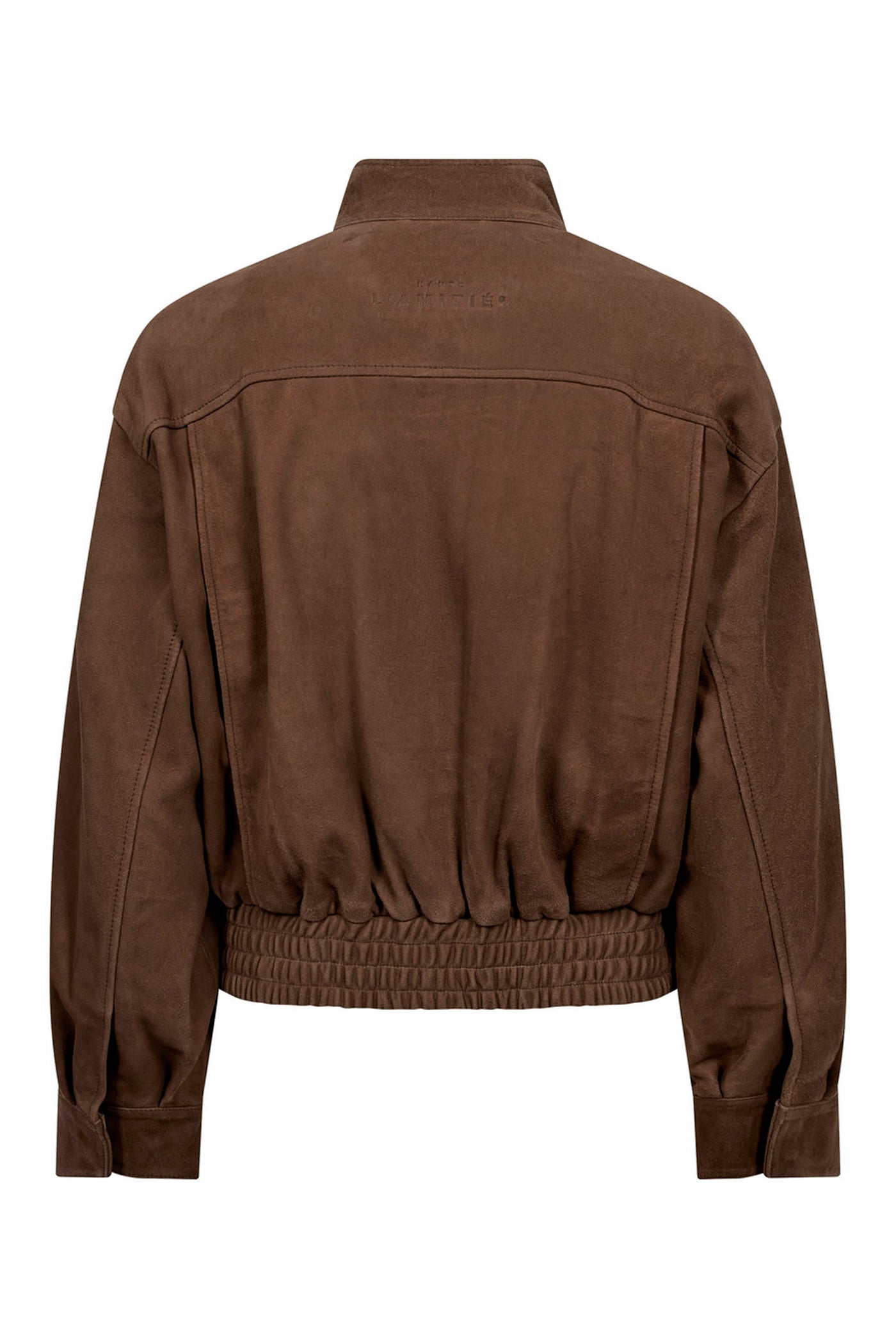 Suede Gather Crop Jacket WALNUT - HL10821
