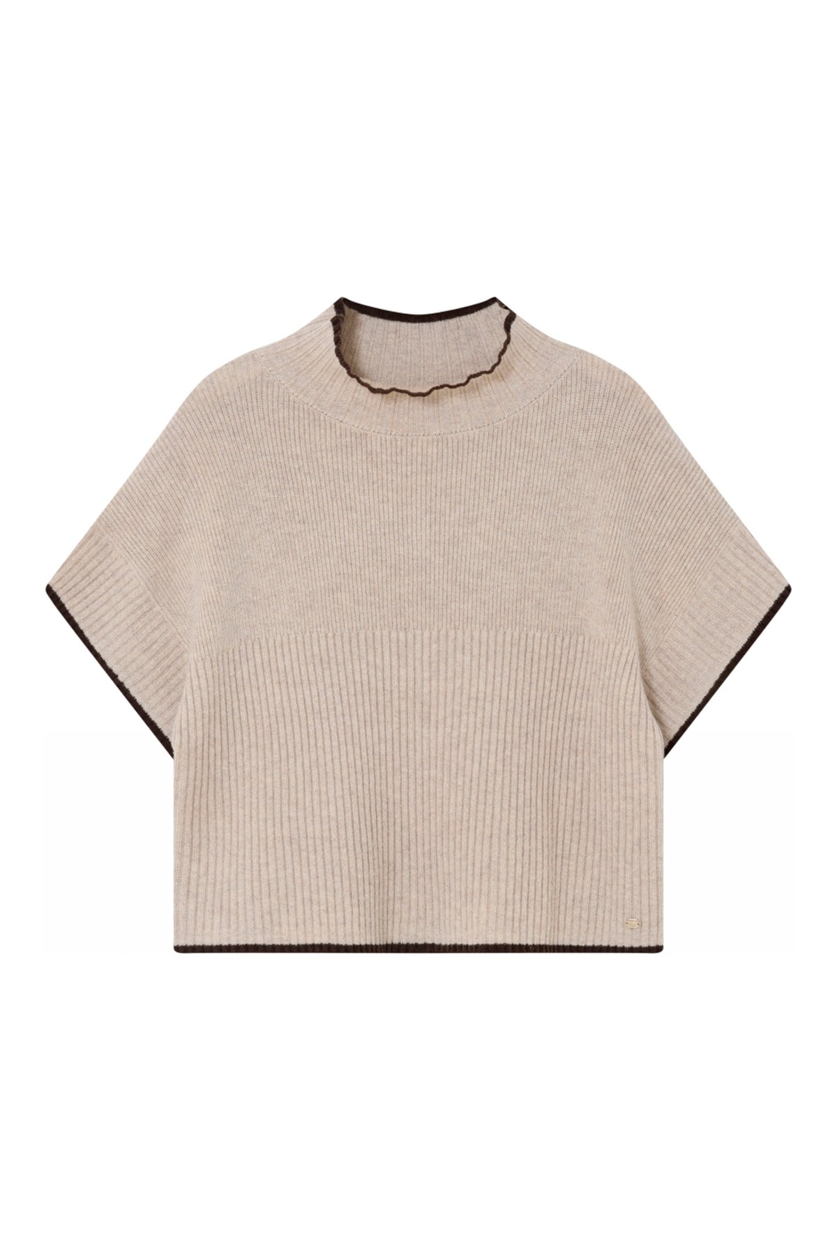 Stina, knit cape 2044-Doeskin - 62430/3701