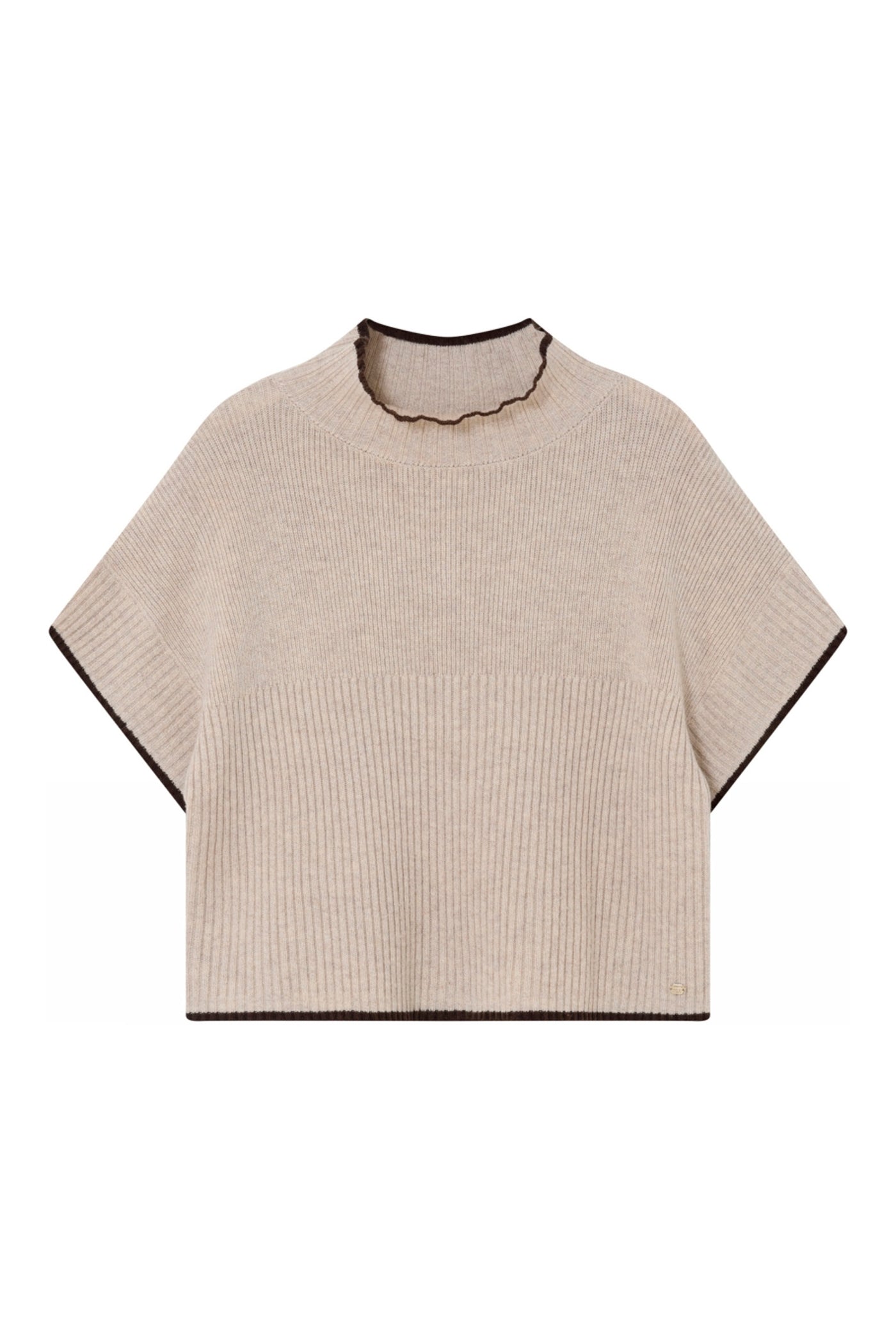 Stina, knit cape 2044-Doeskin - 62430/3701
