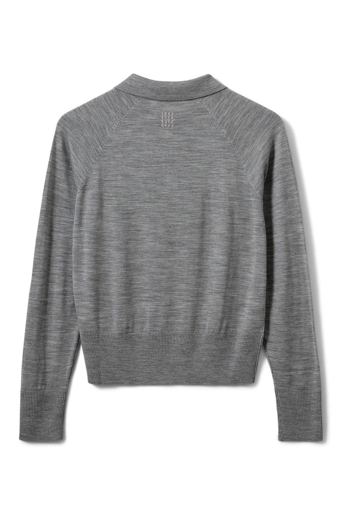 SELENESW KNIT POLO 8000 Grey Melange - SNOS761