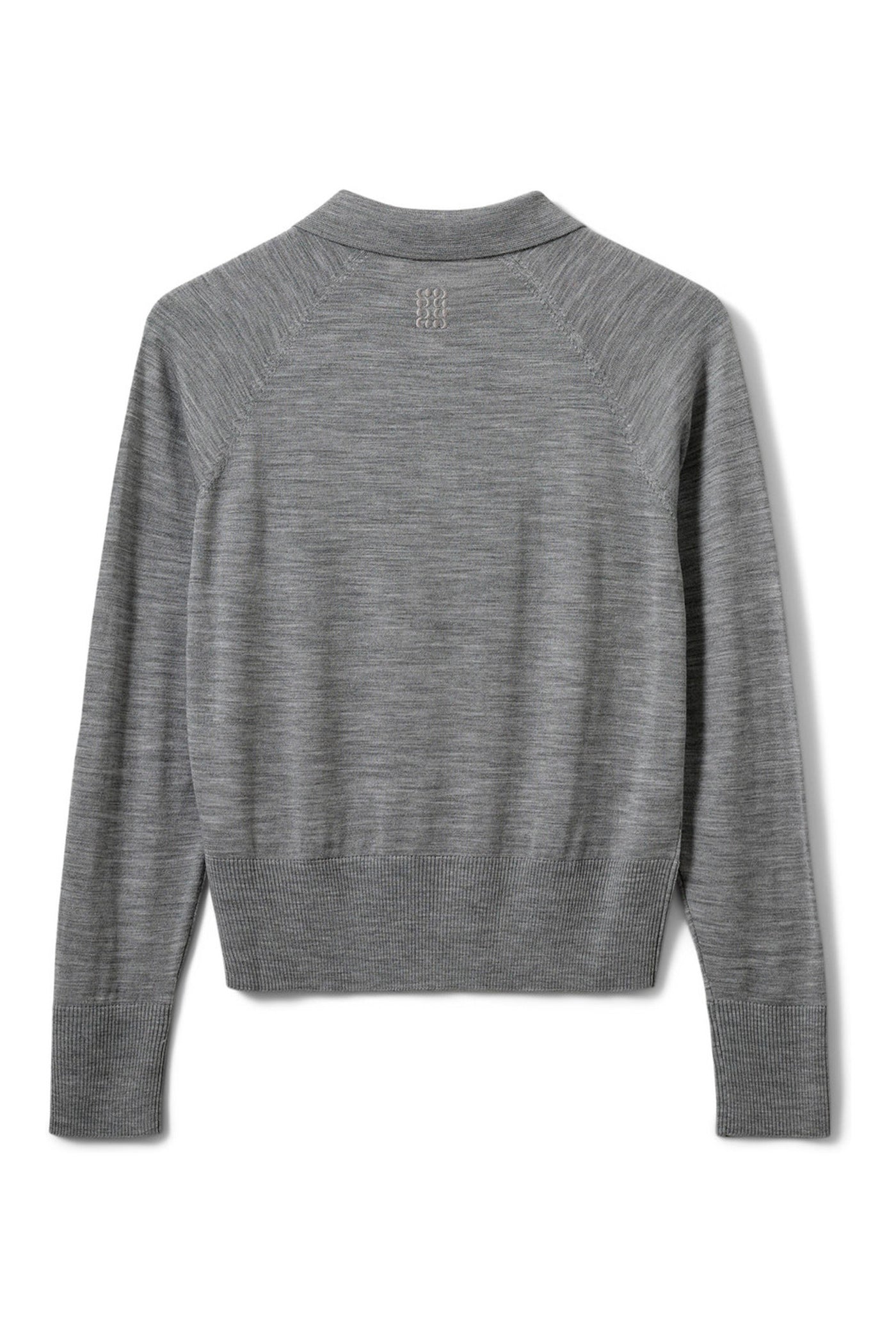 SELENESW KNIT POLO 8000 Grey Melange - SNOS761