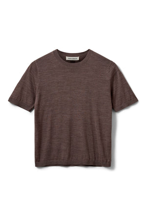 SORELLASW SHORT SLEEVE KNIT BL 7071 Brown melange - SNOS762
