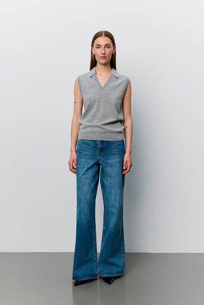 APPLESW VEST 8010 Grey melange - SNOS736 Thumbnail