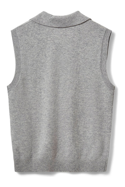 APPLESW VEST 8010 Grey melange - SNOS736 Thumbnail