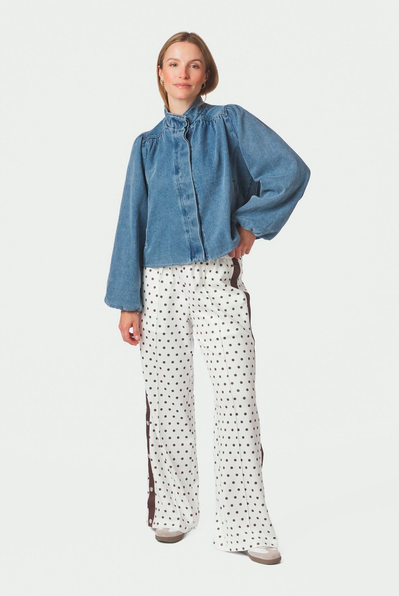 Meggie Dot Track Suit Pants OFF WHITE - 170251