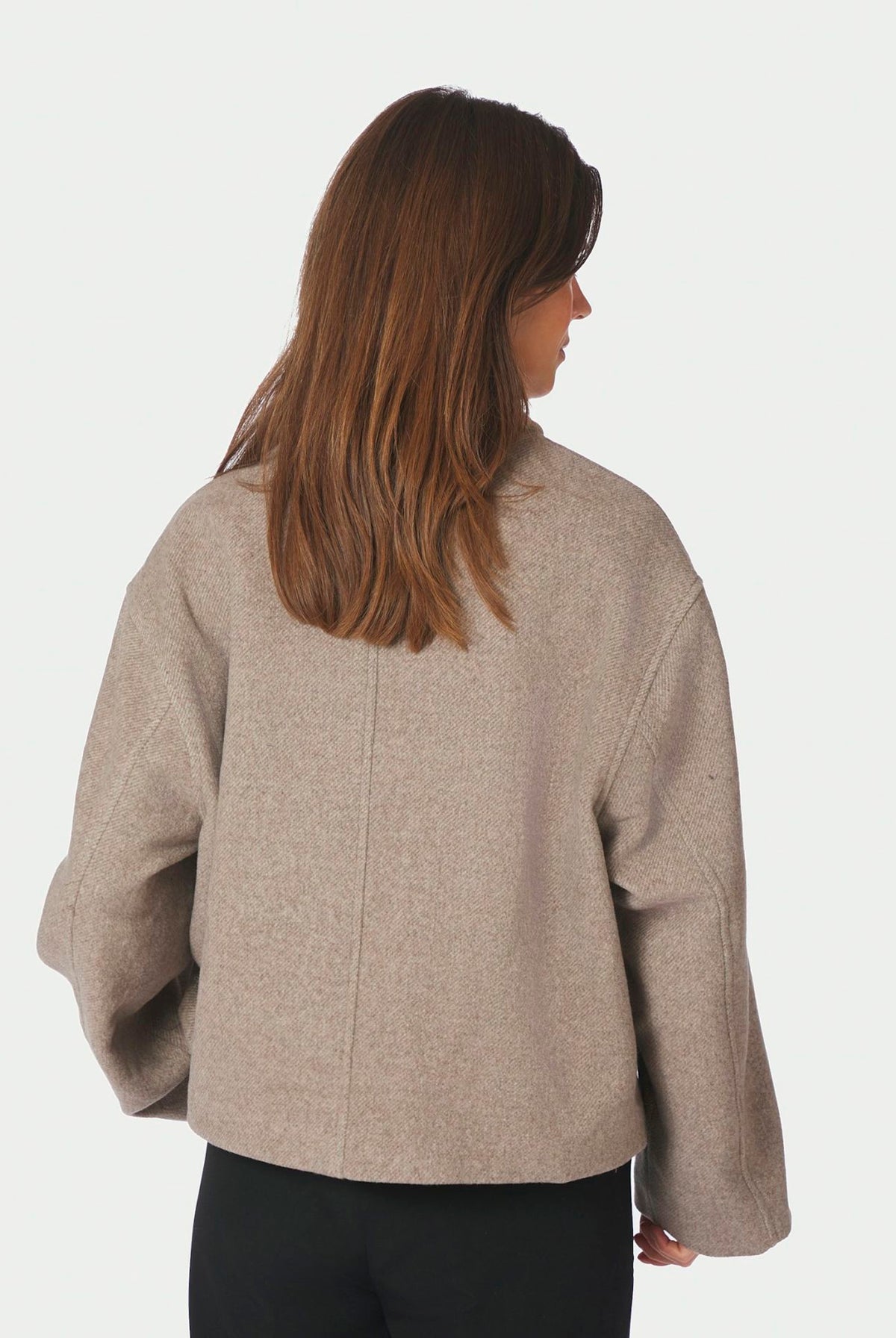 Hamra Herringbone Twill Jacket BEIGE MELANGE - 168855