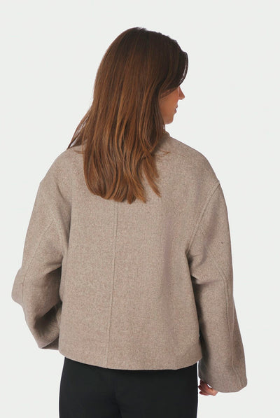 Hamra Herringbone Twill Jacket BEIGE MELANGE - 168855 Thumbnail