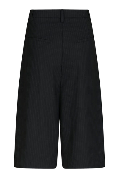 Rima Slim Pinstripe Shorts Dark Navy - 169531 Thumbnail