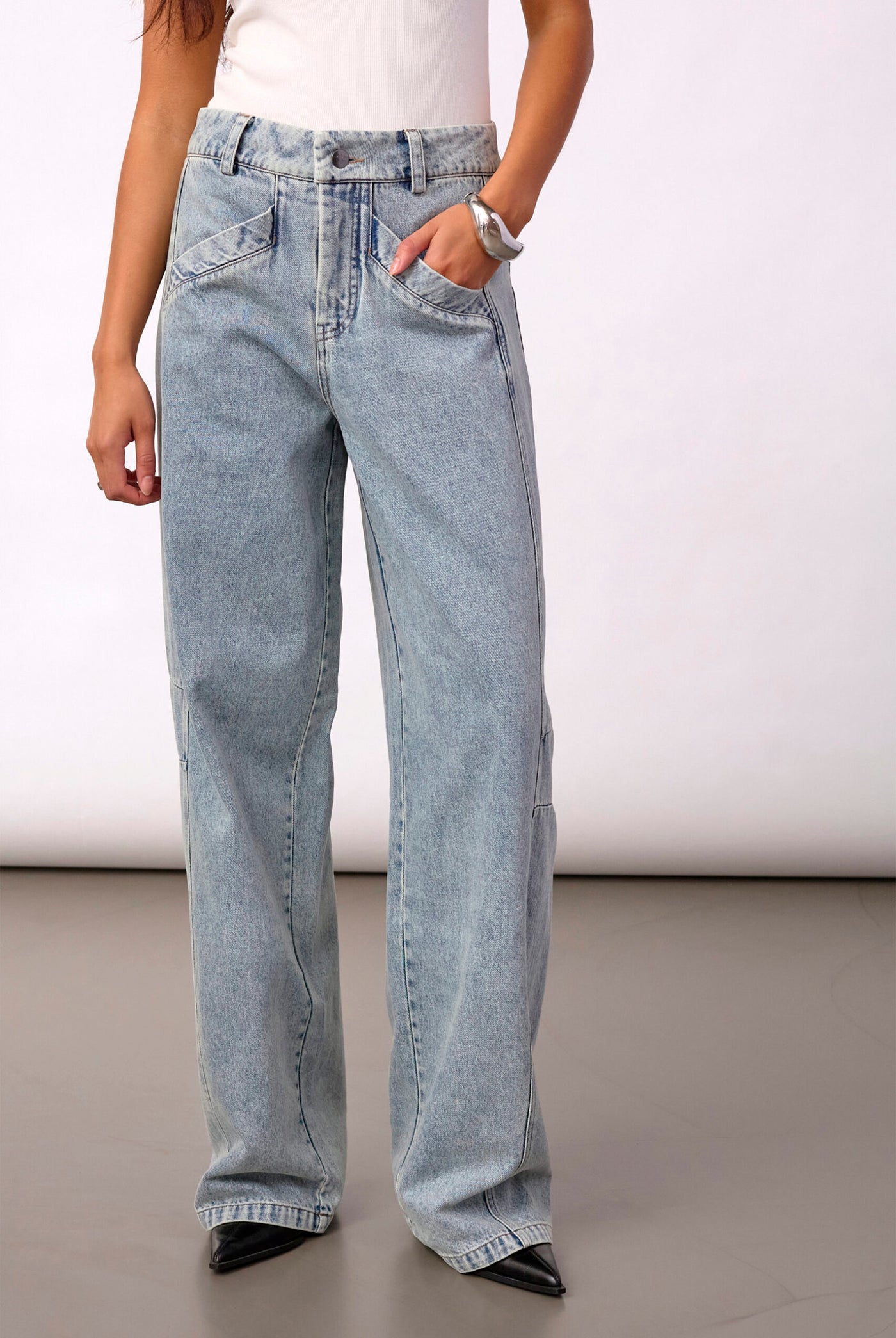 JacksonCC Barrel Jeans 45007-Bleach Denim - 500801