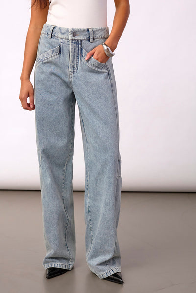 JacksonCC Barrel Jeans 45007-Bleach Denim - 500801 Thumbnail
