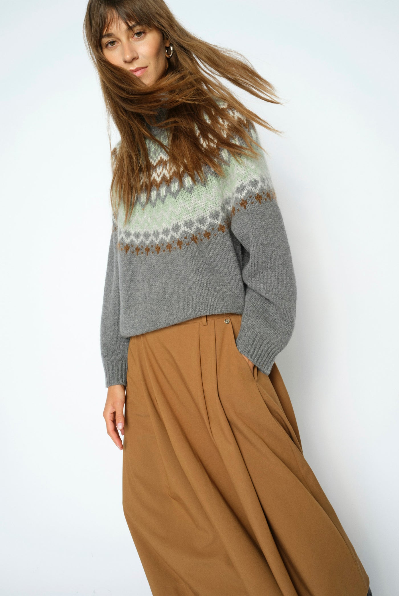 MMDaya Fjord Highneck Knit Thunderstorm - 183230