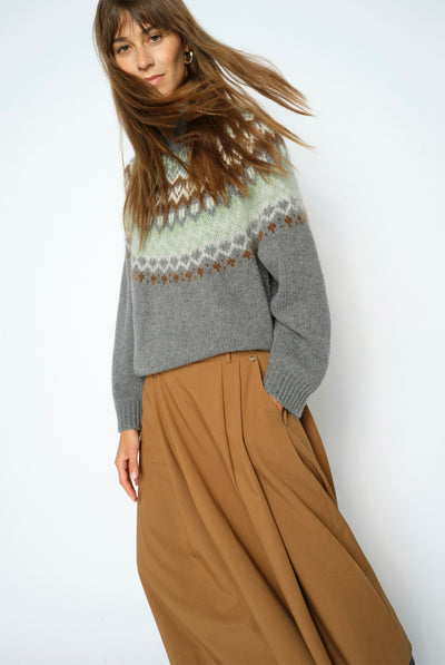 MMDaya Fjord Highneck Knit Thunderstorm - 183230 Thumbnail
