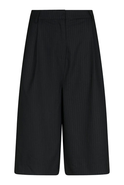 Rima Slim Pinstripe Shorts Dark Navy - 169531 Thumbnail