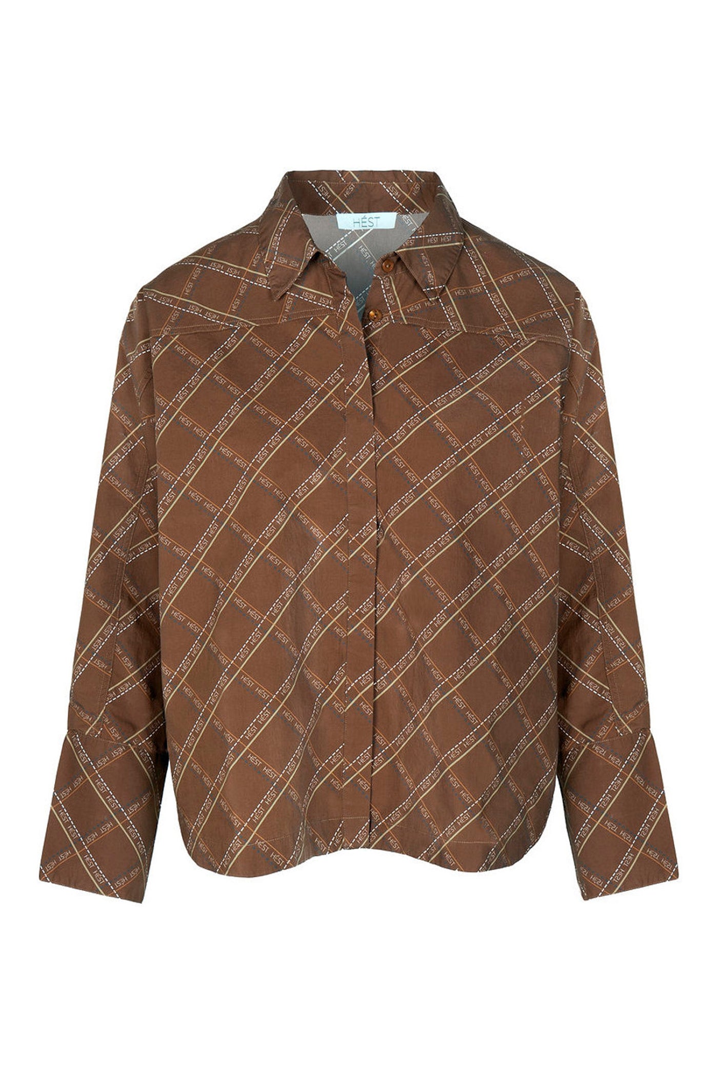Senna Printed Shirt 6002 Dark Earth - 2630190903
