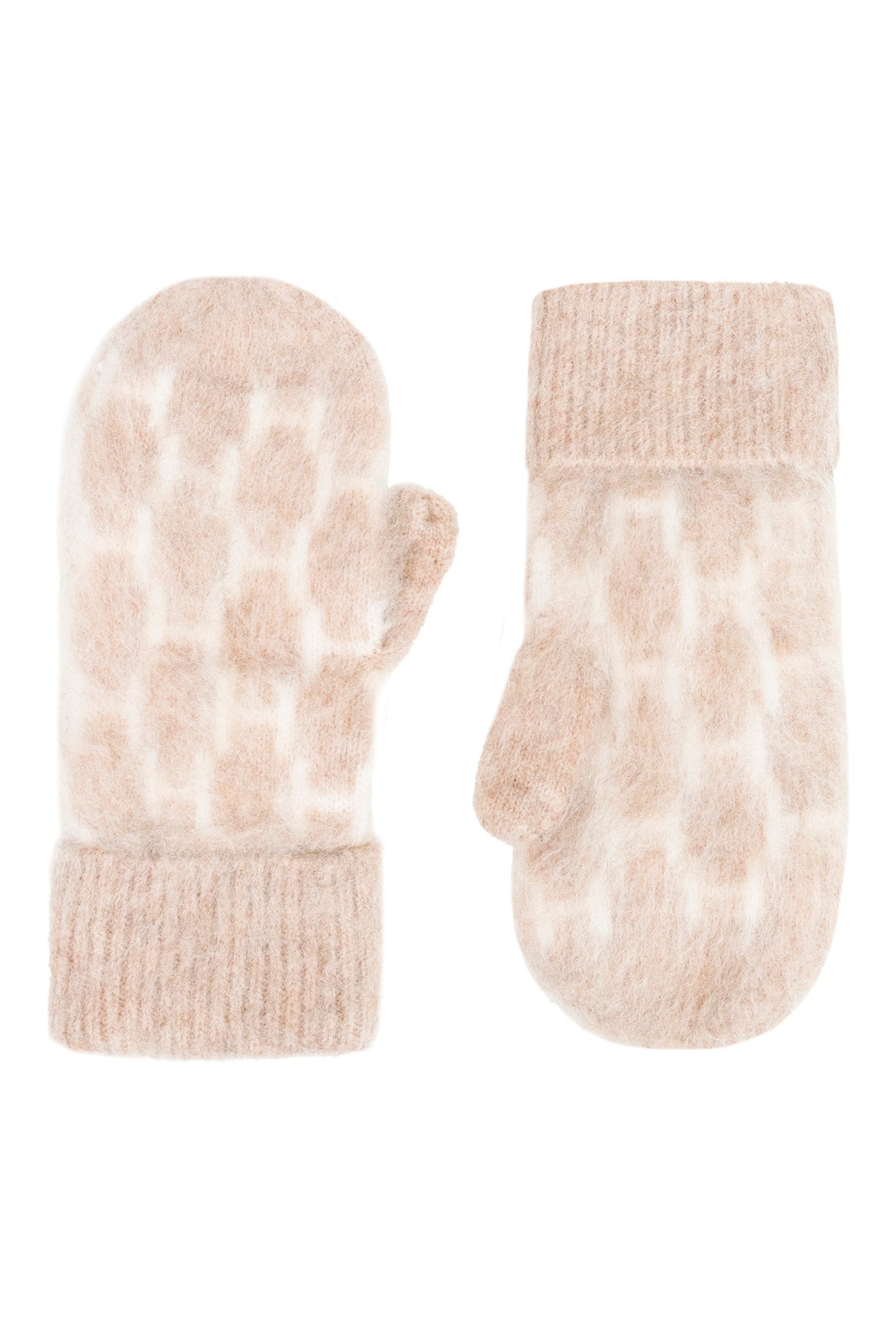 Gera Mittens 6513 Light Brown Melange - 2630390872