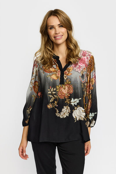 Rina BLACK FLOWERS - 1021379 Thumbnail