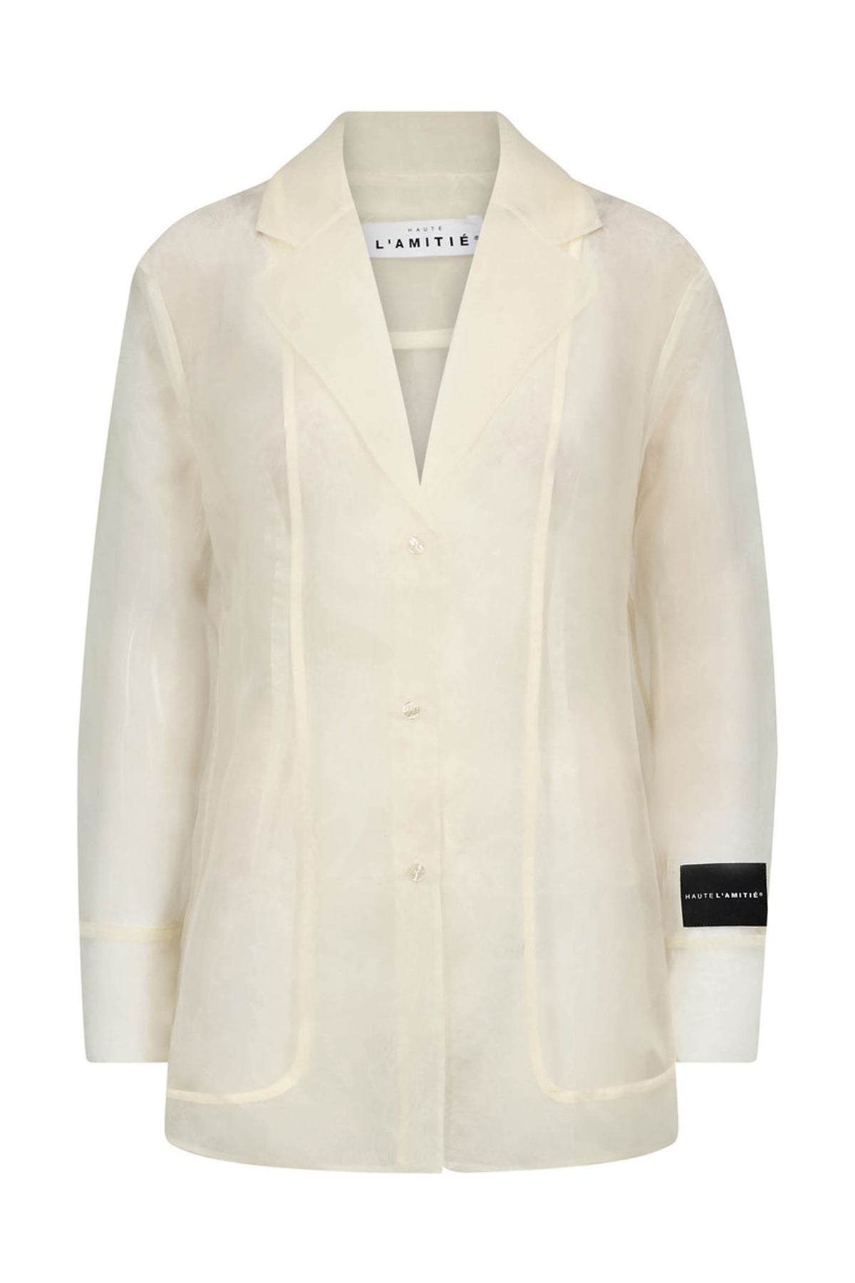 Ring Organza Blazer Shirt PALE YELLOW - HL10632