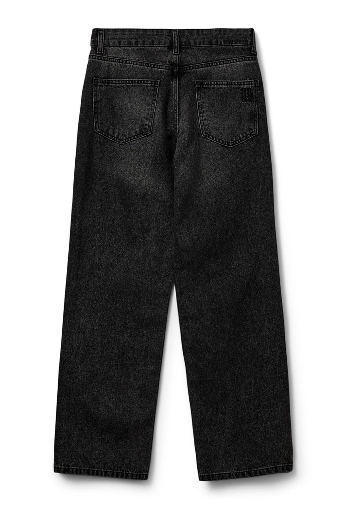Riosw Mid Waist Jeans Black Washed Denim - SNOS720