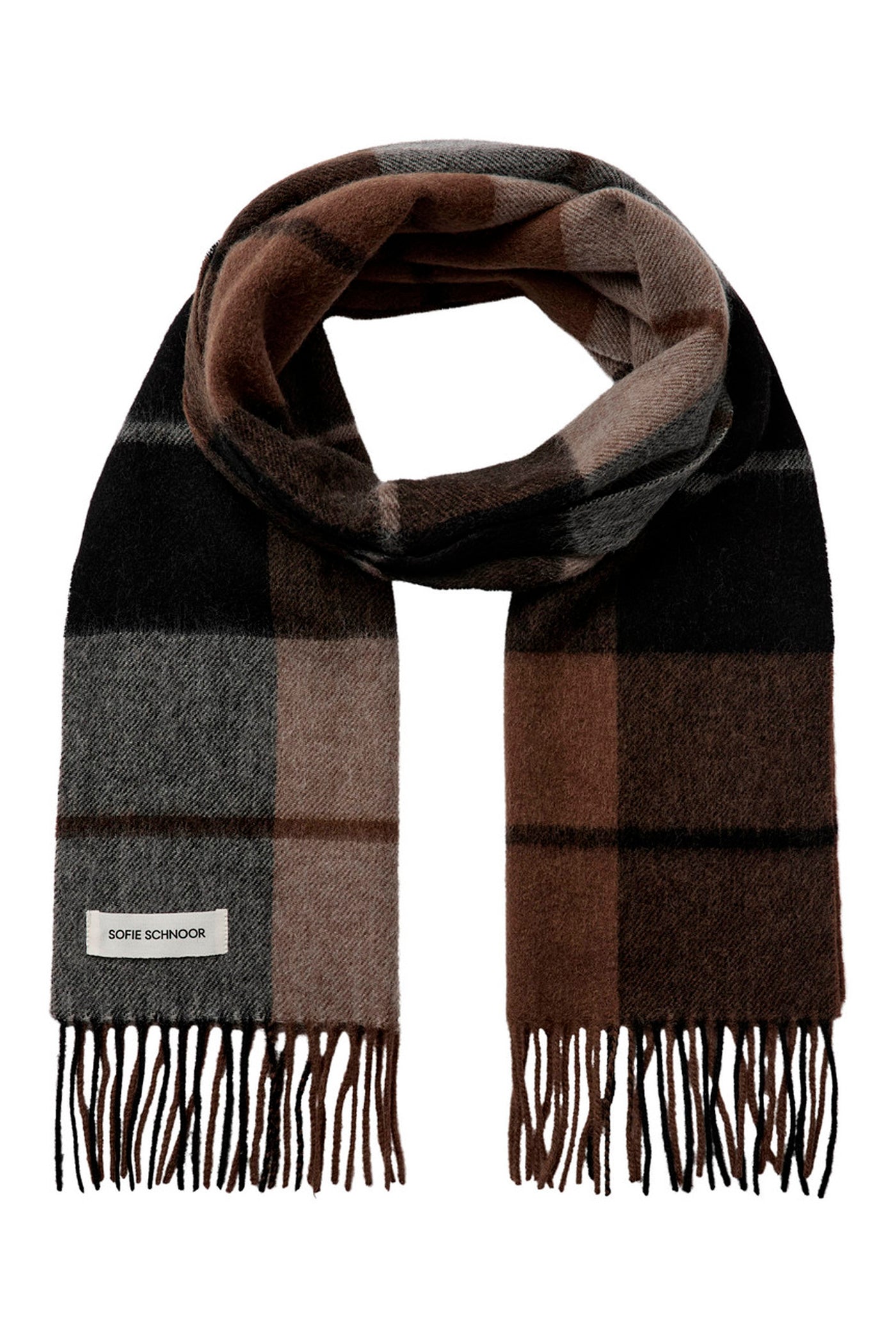 Kleasw Wool Scarf Brown mix - S263916