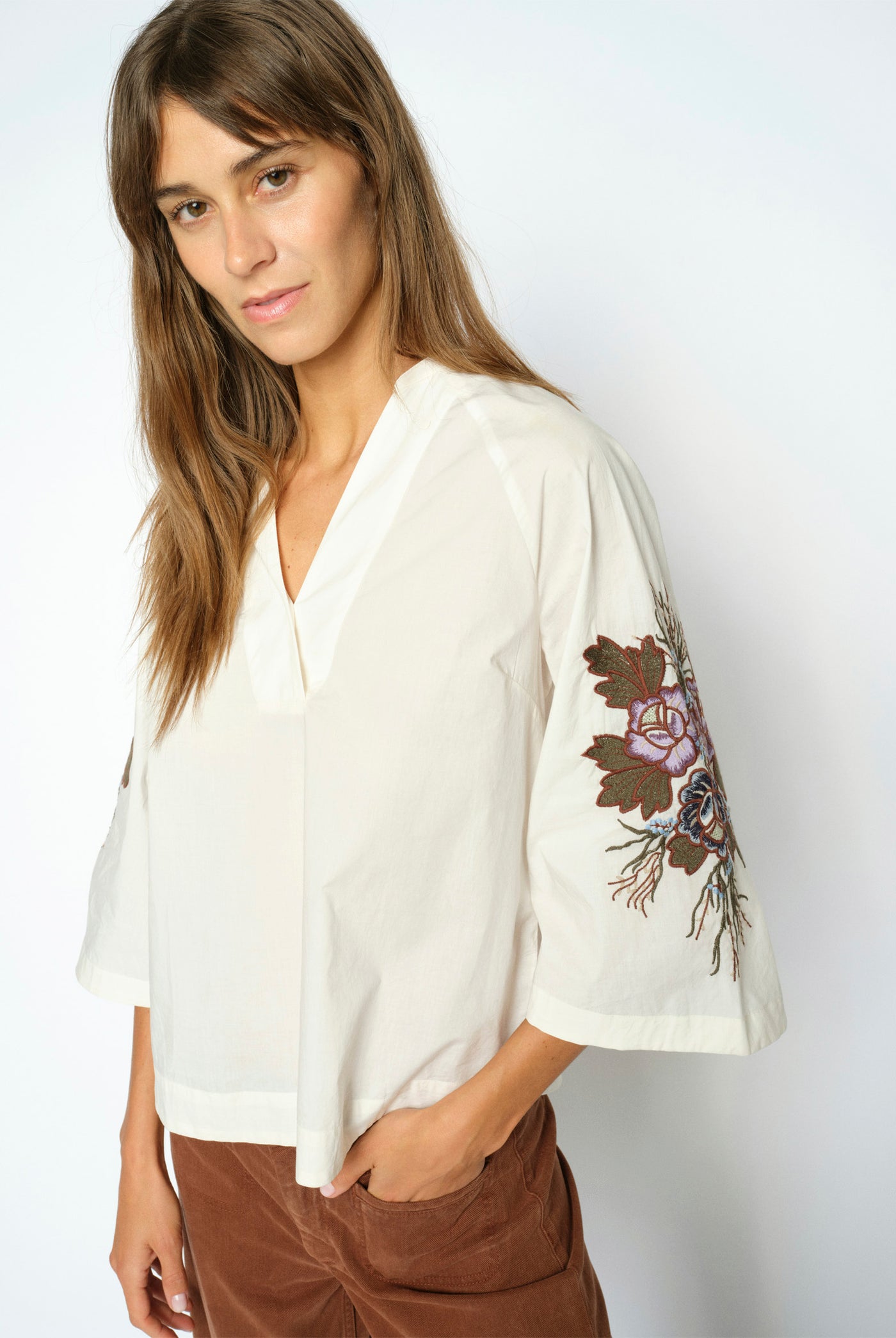 MMAleysa Popli Blouse ECRU - 181100