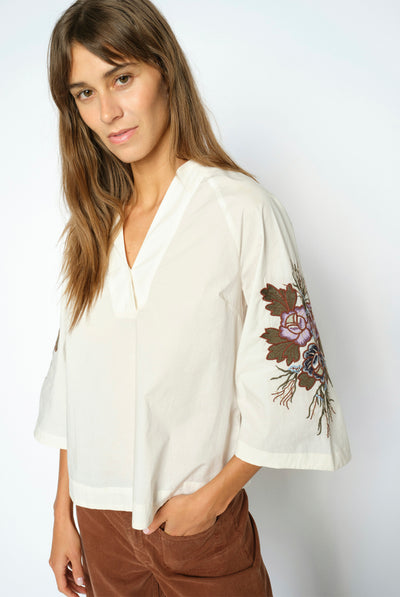 MMAleysa Popli Blouse ECRU - 181100 Thumbnail