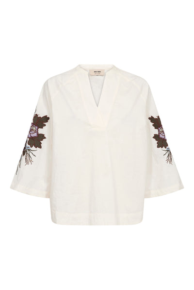 MMAleysa Popli Blouse ECRU - 181100 Thumbnail