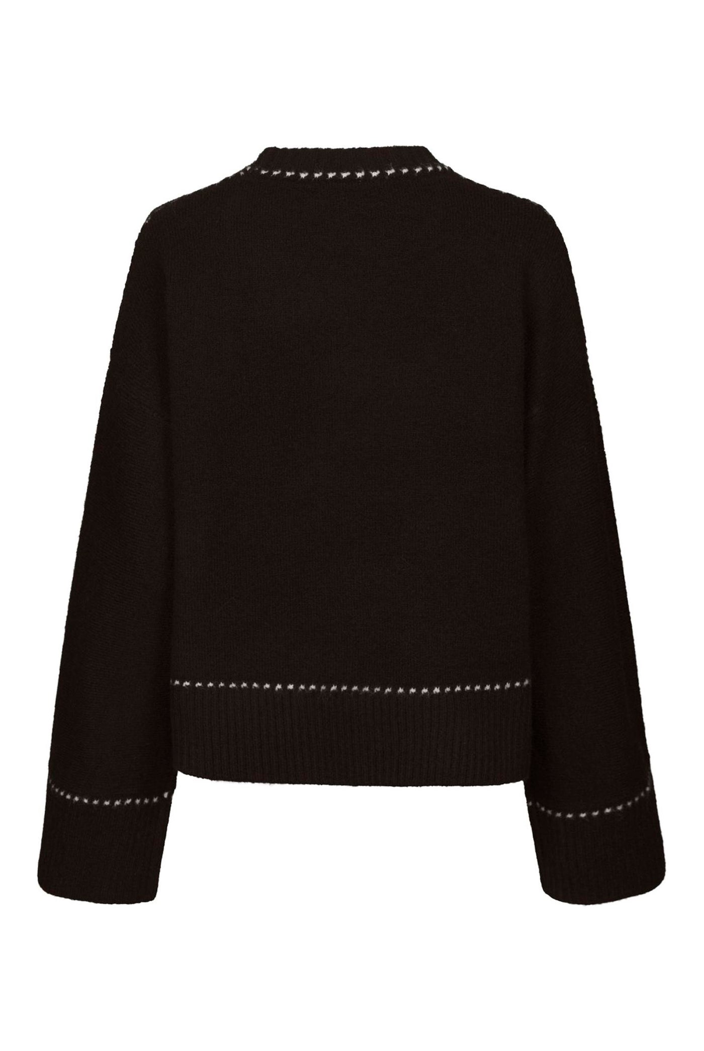 Roeme Knit Stitch Blouse Dark brown - 164818