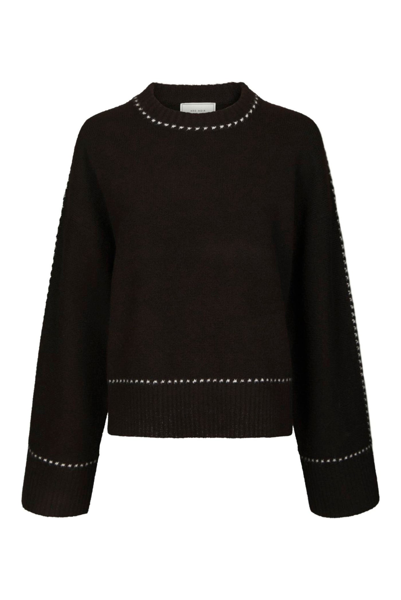 Roeme Knit Stitch Blouse Dark brown - 164818