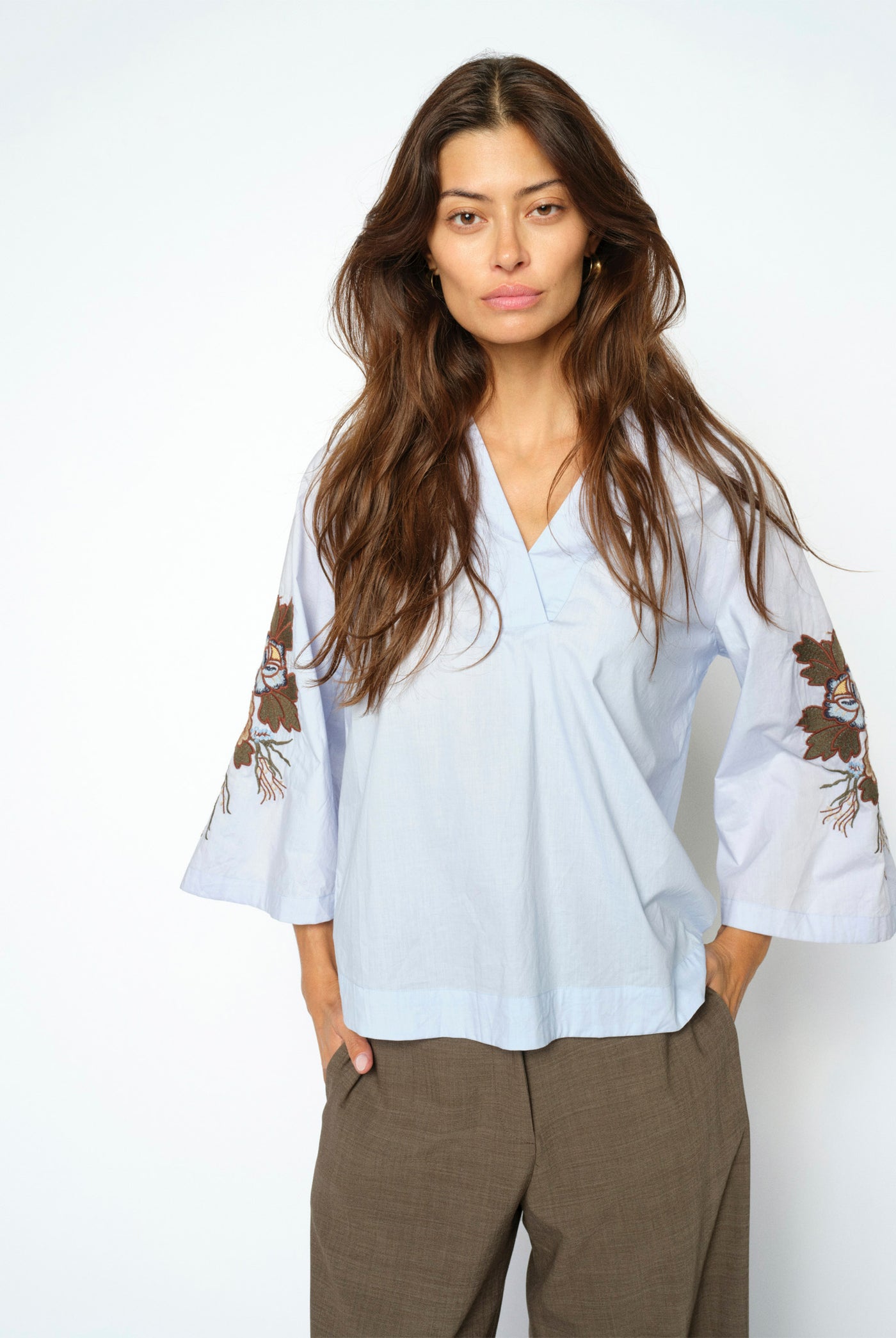 MMAleysa Popli Blouse Skyway - 181100