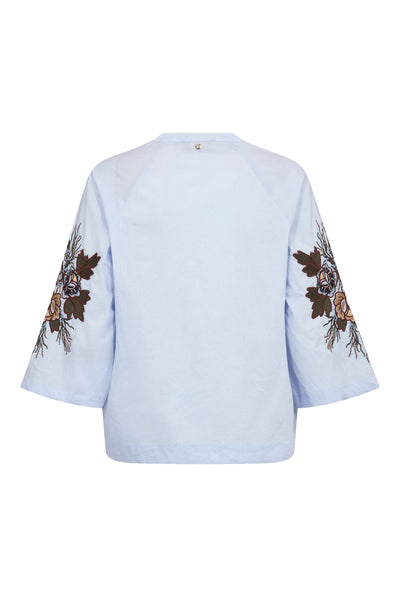 MMAleysa Popli Blouse Skyway - 181100 Thumbnail