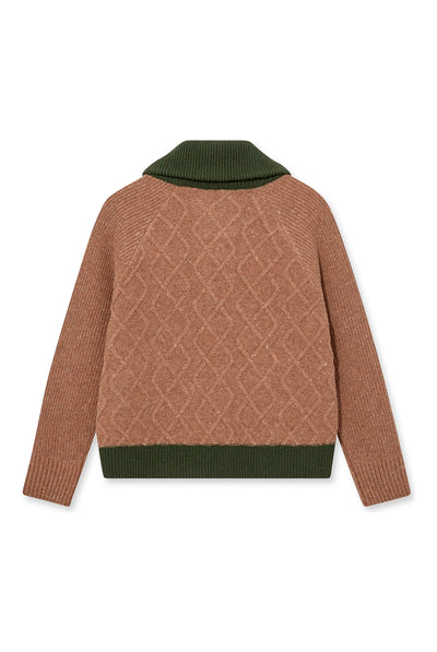 MMHRoll Melange Knit Brown Melange - 800310 Thumbnail