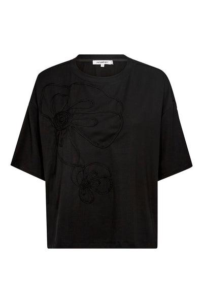 IvaraCC Flower Tee 65001-Black - 500451 Thumbnail