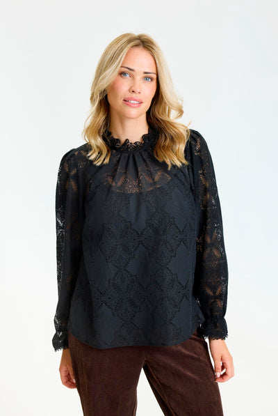 Ariella blouse SORT - 17300 Thumbnail