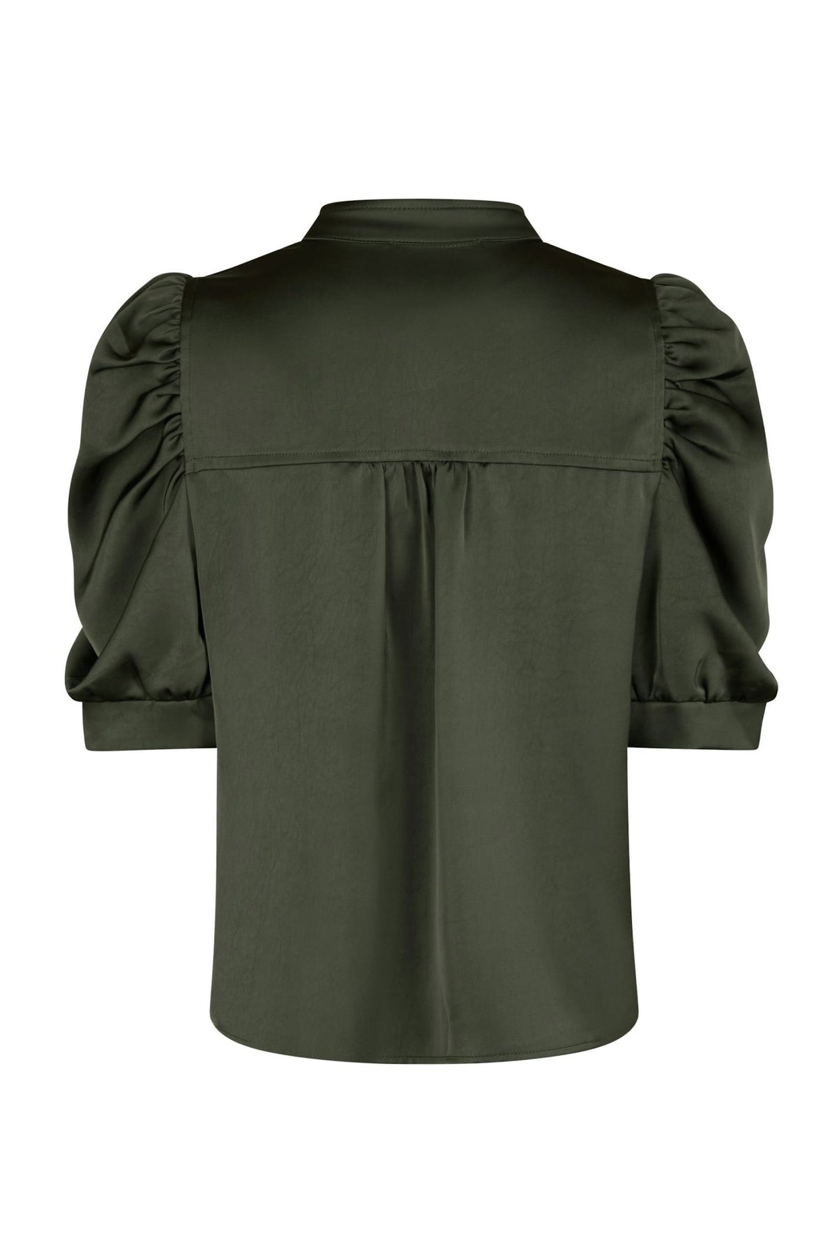 Roella Heavy Sateen Blouse DEEP GREEN - 162590