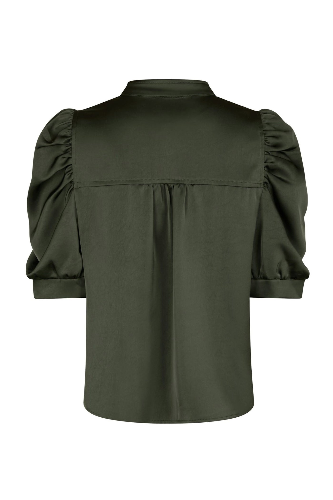 Roella Heavy Sateen Blouse DEEP GREEN - 162590