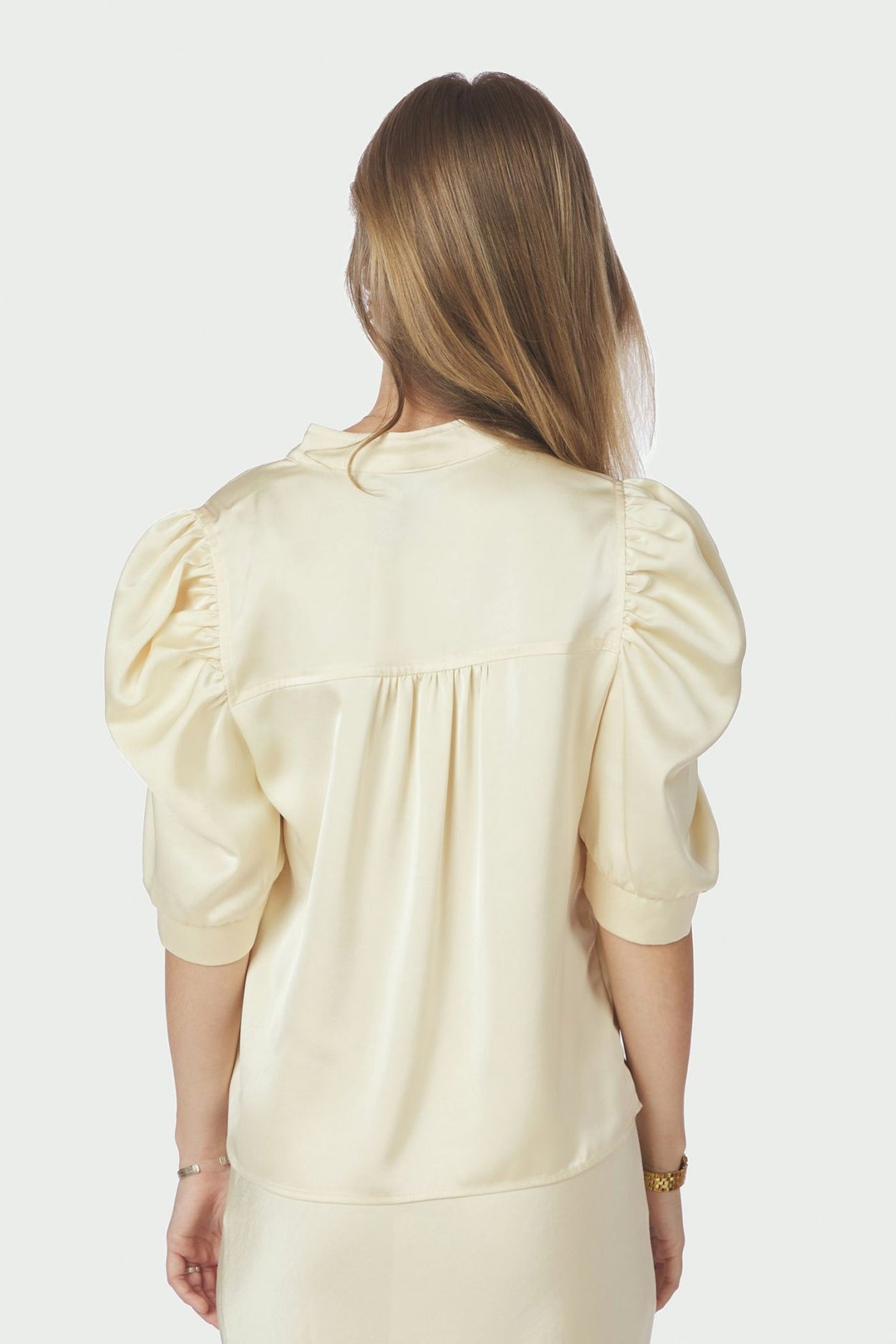 Roella Heavy Sateen Blouse Light yellow - 162590