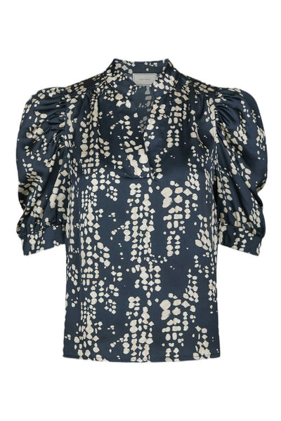Roella Scatter Print Blouse Navy - 167682 Thumbnail