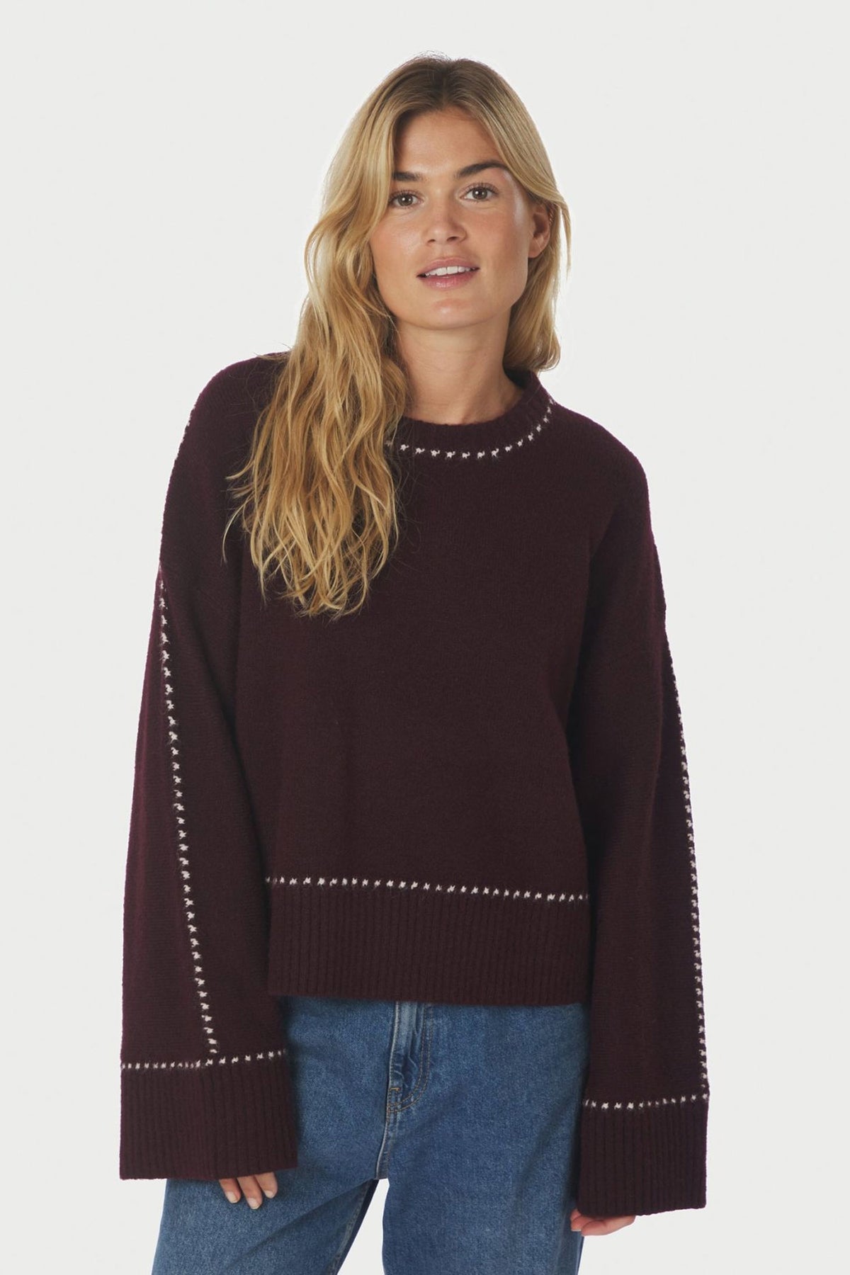 Roeme Knit Stitch Wine - 164818