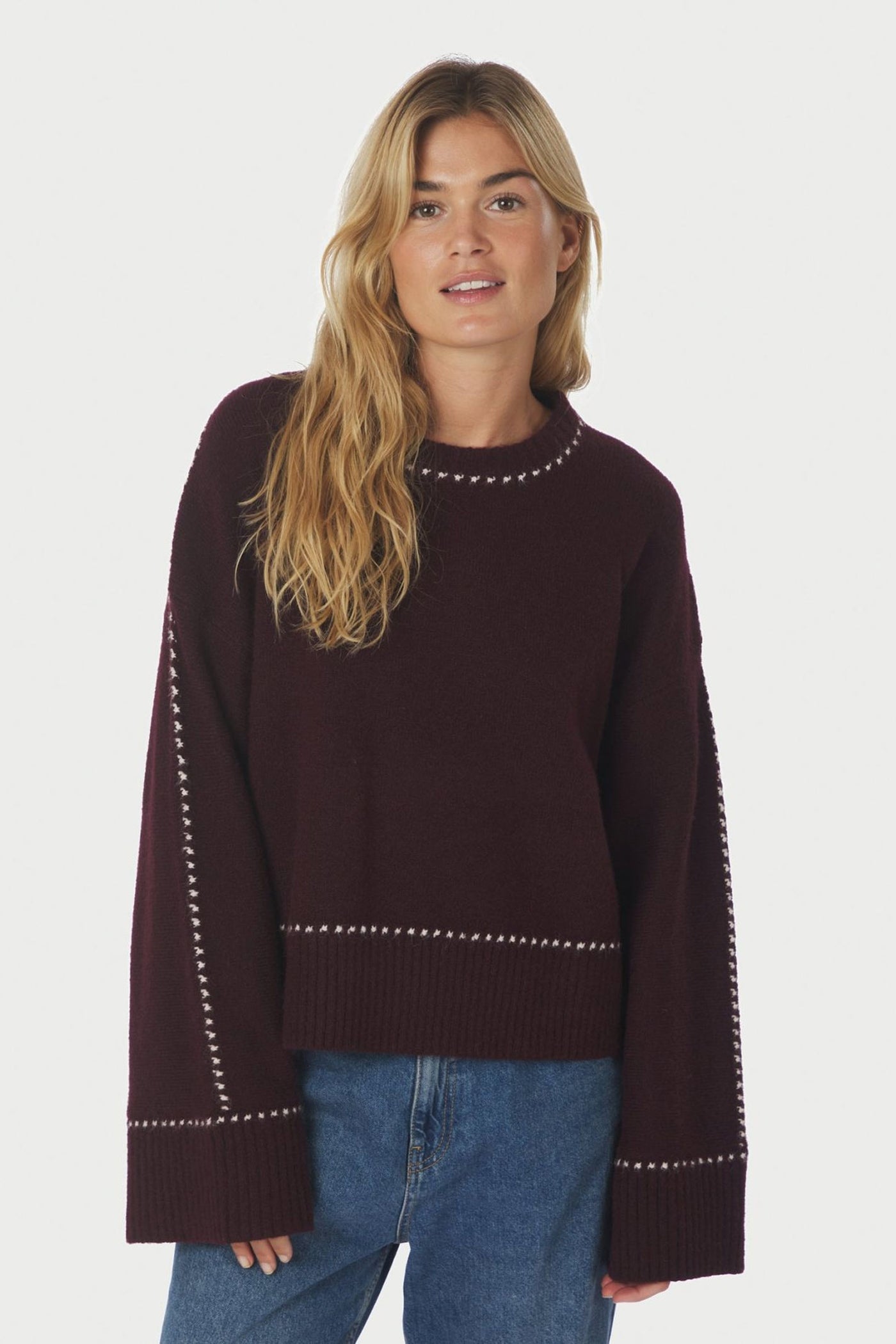 Roeme Knit Stitch Wine - 164818