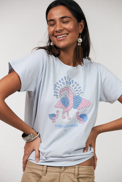 Romall Peacock Tee Ss 22 Light Blue - 26103-1002 Thumbnail