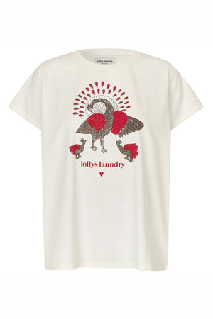 Romall Peacock Tee Ss White - 26103-1002