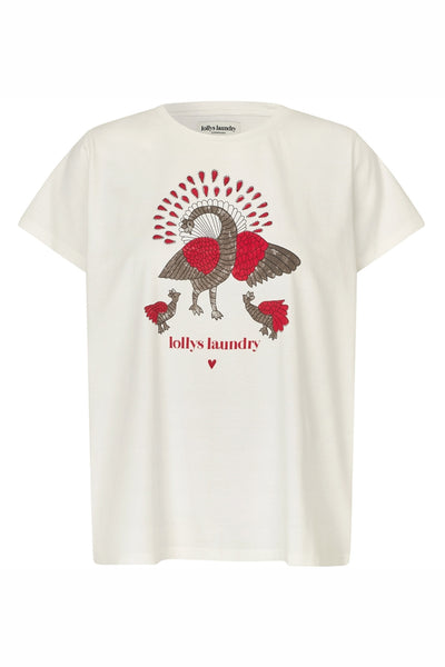 Romall Peacock Tee Ss White - 26103-1002 Thumbnail