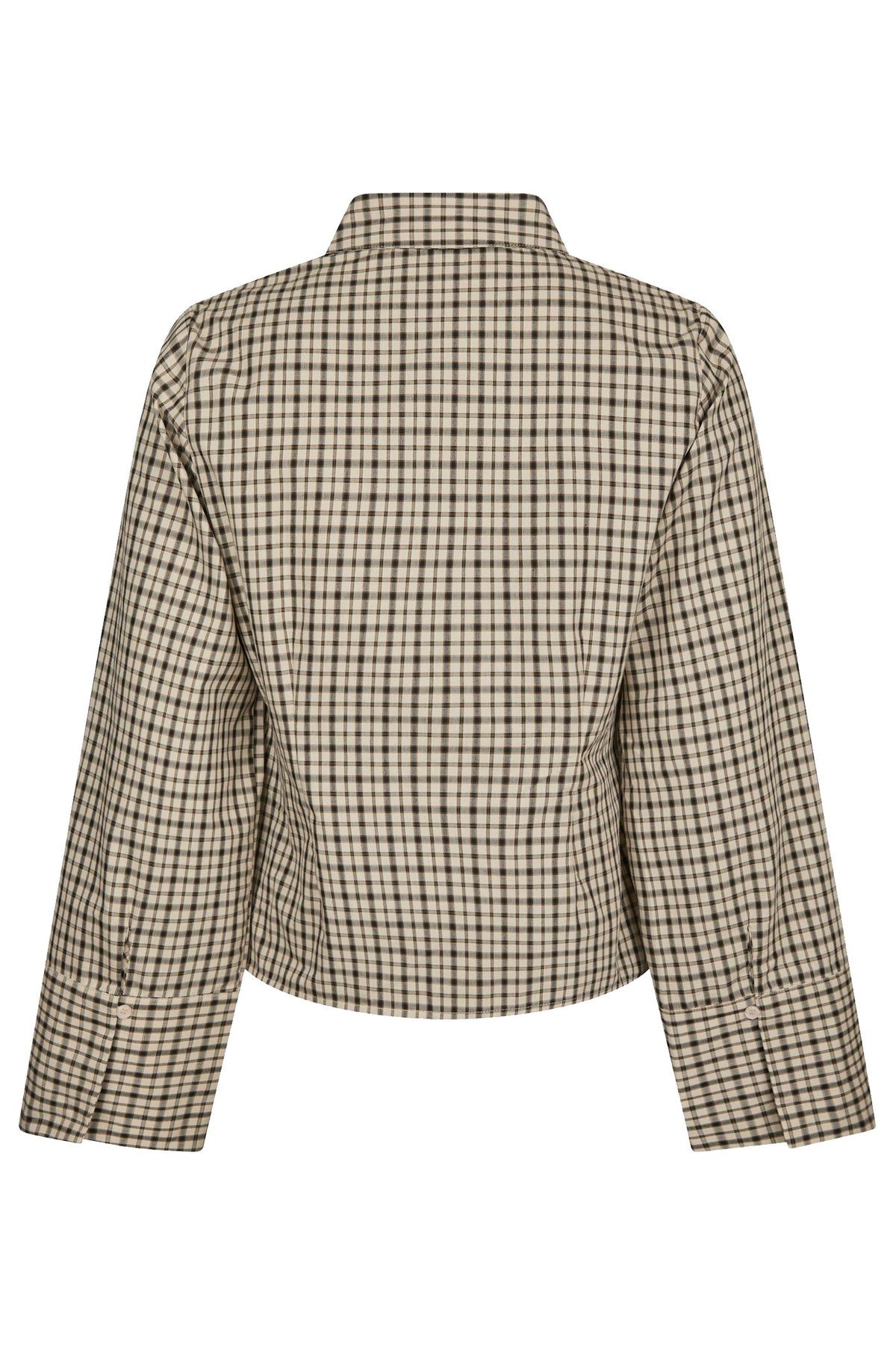 Rosa Checked Shirt Beige - 167289