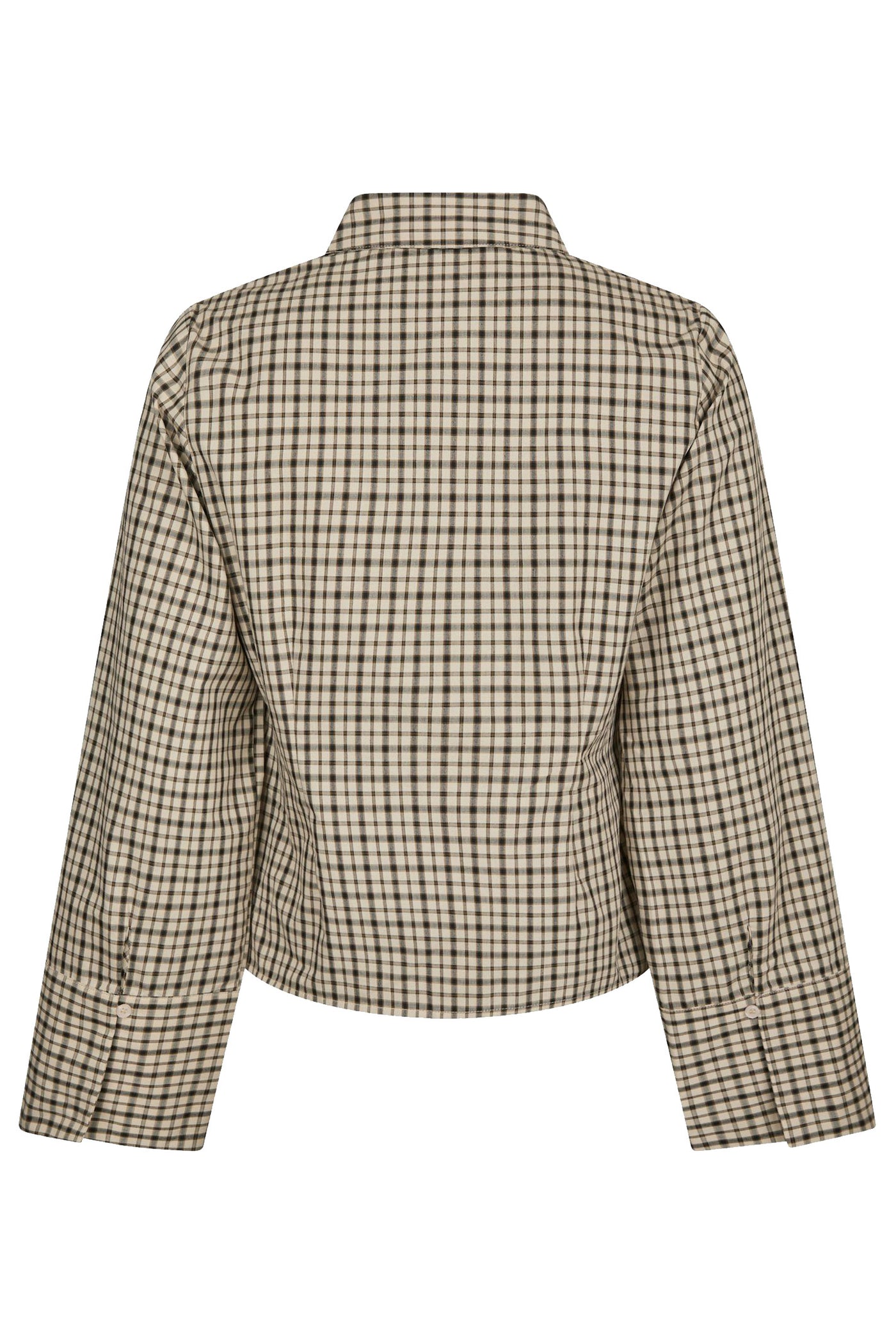 Rosa Checked Shirt Beige - 167289