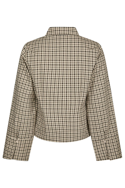 Rosa Checked Shirt Beige - 167289 Thumbnail